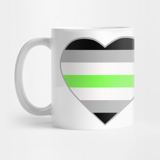 Pride Flag Heart Agender Mug